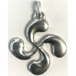 Croix Basque bombée en Argent